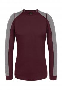 Женская рубашка из шерсти мериноса с длинным рукавом «Goulburn» Normani, бордовый