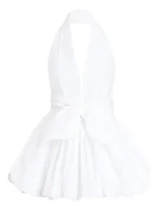 Платье мини с v-образным вырезом PATOU, белый