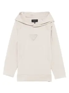 Худи с логотипом Emporio Armani Kids, нейтральный