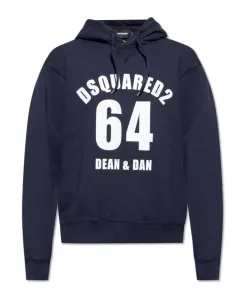 Худи с логотипом Dsquared2, синий