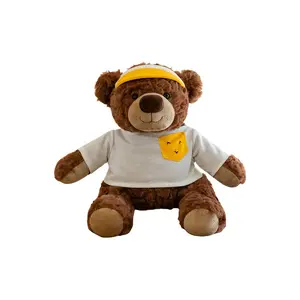 Плюшевая кукла милый медвежонок Heartbeat Bear высотой 25 см MIC RABBIT, желтый