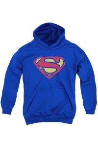 Супермен Супер Грубый молодежный худи с капюшоном Gildan, синий