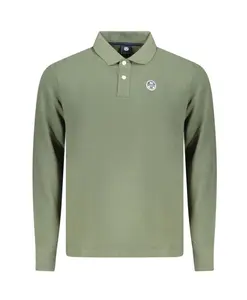 Зеленая хлопковая рубашка-поло с длинными рукавами North Sails, зеленый