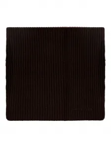 Шерстяной шарф в рубчик Lanvin, коричневый