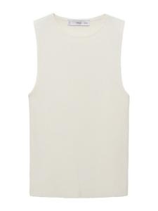 Вязаный топ MANGO HERNAN, светло-бежевый