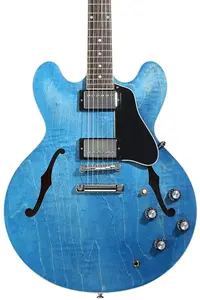 Электрогитара Gibson ES-335 с полузакрытым корпусом - Океанский синий