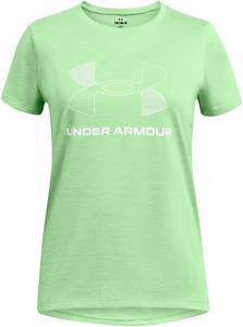 Футболка с короткими рукавами Under Armour Girls Tech Big Logo Twist, (309) Aloe/White