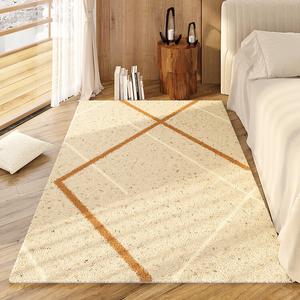 AOVOC Ковер 200х340 см для спальни/гостиной в японском стиле, из искусственной шерсти, толстый, в стиле натурального дерева