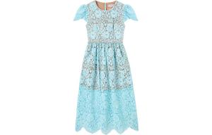 Футболка с коротким рукавом Self-portrait, туманно-голубая