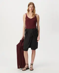 Юбка миди в стиле парео IKKS, черный