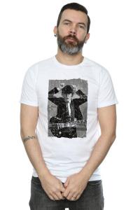 Футболка с рваной фотографией Angus Young AC/DC, белый