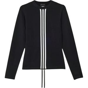 Y 3 три полоски лонгслив худи Y-3, черный