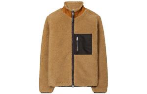 Флисовая куртка на молнии TORY BURCH, верблюжий цвет