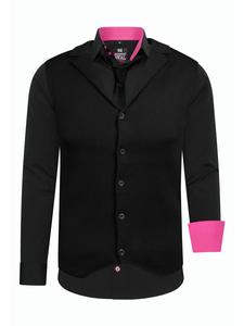 Комплект из 3 предметов: рубашка с жилетом и галстуком, черный / розовый Rusty Neal