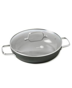 Керамическая антипригарная сковорода Chatham 11 дюймов (с крышкой) для повседневного использования GreenPan, Grey