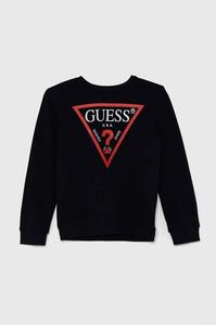 Детская хлопковая толстовка Guess, темно-синий