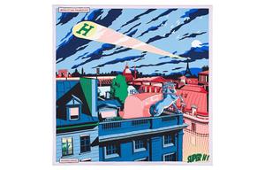 Шёлковый платок HERMES Мультиколор