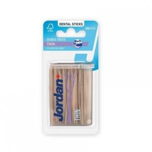 Двусторонние зубные палочки тонкие, 100 шт., Jordan