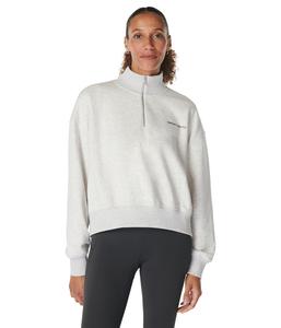 Толстовка Sweaty Betty Revive Crop Half Zip, Ice Grey Marl