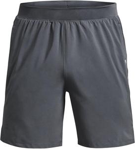 Under Armour мужские шорты Launch Stretch Woven 2-in-1, (015) Pitch Gray/Fuse Teal/Reflective
