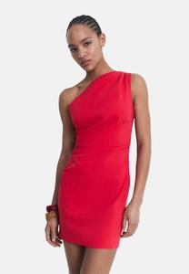 Повседневное платье KRÁTKÉ ASYMETRICKÉ Mango, красный