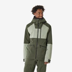 WEDZE Горнолыжная куртка для сноуборда, мужская, теплая, дышащая - 500AM зелёная