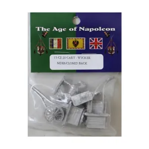 Тележка с плетеными бортами – закрытая спинка, Age of Napoleon - Assorted - Equipment (15mm) (Blue Moon)