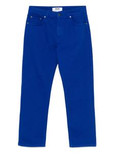 Джинсы с вышитым логотипом MSGM, синий