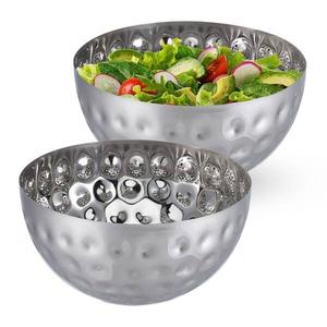 2 х серебряная сервировочная миска Relaxdays, серебряный