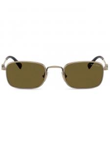 Miu Miu Eyewear солнцезащитные очки в прямоугольной оправе, золотой