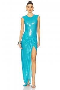 Безрукавное платье с пайетками Alex Perry, blue