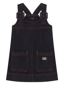Dolce & Gabbana Kids платье с логотипом, черный