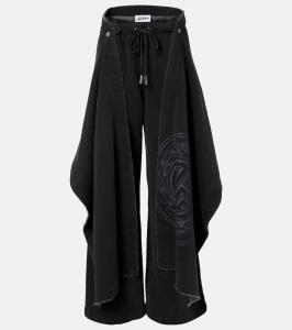 Хлопковые брюки из френч-тери Jean Paul Gaultier, Black