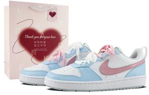 Кроссовки Nike Court Borough Skateboarding Shoes Women's Low-top Blue/pink, синий/розовый