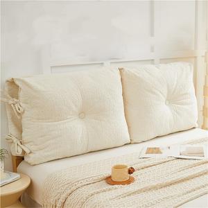 WiaEugr Подушка мягкая диванная прикроватная бежевая Beige