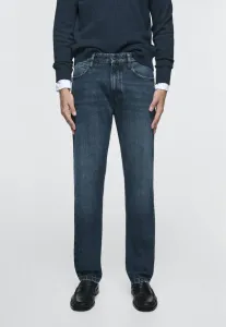 Джинсы зауженного кроя Massimo Dutti, Mottled Dark Blue