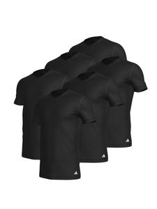 Футболка Basic с V-образным вырезом 6P черного цвета adidas