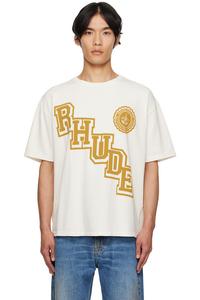 Футболка с эмблемой колледжа Off- 'rhude', белый