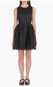 Мини-платье без рукавов черного цвета English Factory