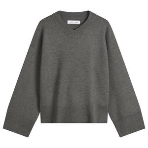 Свитер Salula с V-образным вырезом Samsøe Samsøe, темно-серый