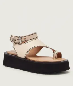 Кожаные сандалии Patrizia Pepe, бежевый