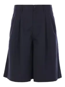 Шорты с двойными складками и защипами Comme Des Garçons Shirt, синий