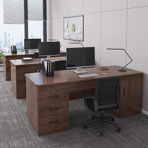 Письменный стол Naijia [Two-Seater] 140 см, четыре ящика и дверца, цвет Black Oak