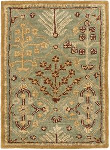 SAFAVIEH Antiquity Collection ковер 61 x 92 см light blue/gold AT613A ручной работы традиционный восточный премиум шерстяной