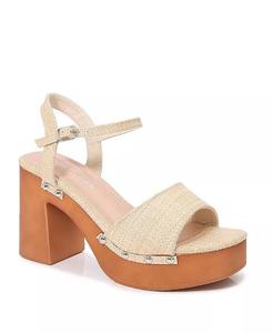 Босоножки на платформе «Челси» BERNESS, коричневый/бежевый