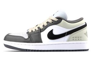 Jordan Баскетбольные кроссовки Air 1 с амортизаторами и противоскользящими элементами, низкие, винтажные, бежевые, унисекс