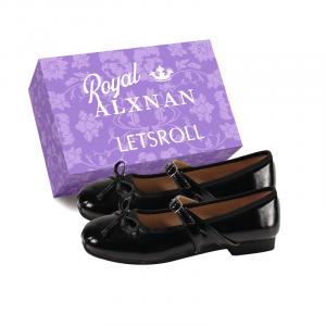 Alxnan Женские туфли Мэри Джейн экрю/желтый/красный/светло-желтый - черный с эксклюзивной коробкой для обуви, цвет Black+Exclusive Shoe Box