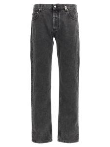 Джинсы с металлической пластиной MCQUEEN, черный