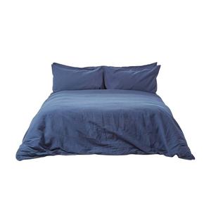 Комплект постельного белья из льна Homescapes, синий - 150 х 200 см