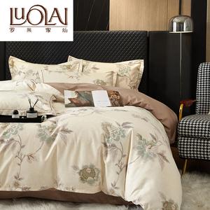 LUOLAI HOME Простыня 1,8 м, комплект из 4 предметов, 220x240 см, цвет deer wheat